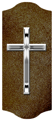 DARAY-C-510-SL-SH-BR Silver Single Cross Shimmer Brown